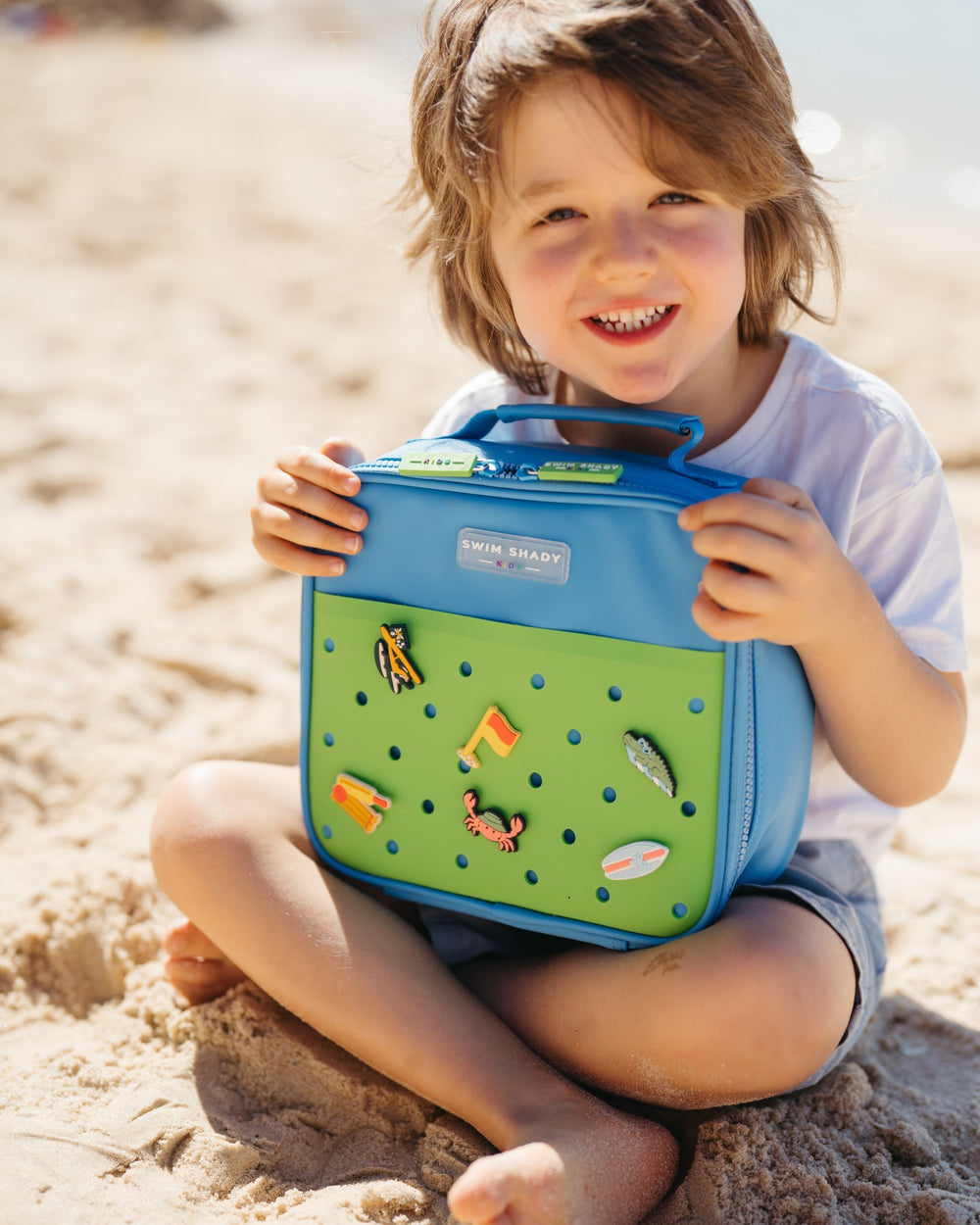 Blue / Green Charm Lunch Bag