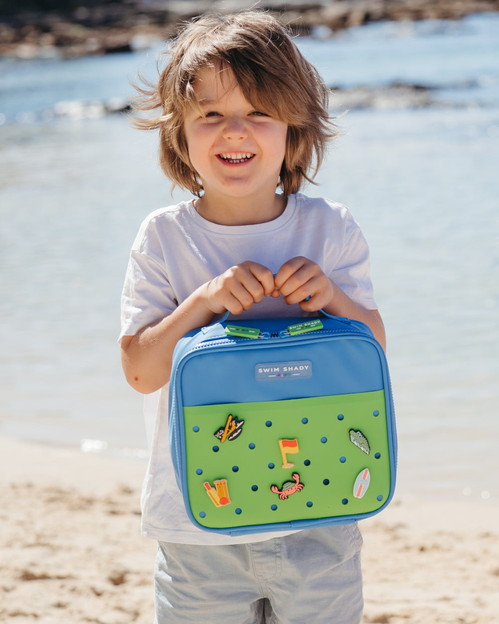 Blue / Green Charm Lunch Bag
