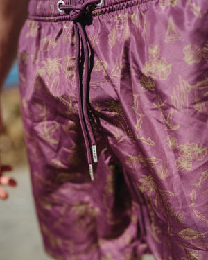 Island Maroon Swim Shorts
