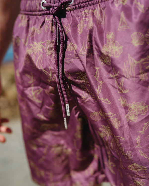 Island Maroon Swim Shorts