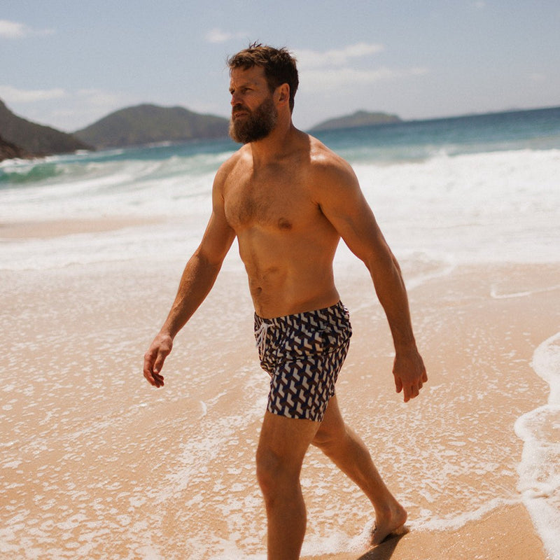 Cobalt Geo Swim Shorts