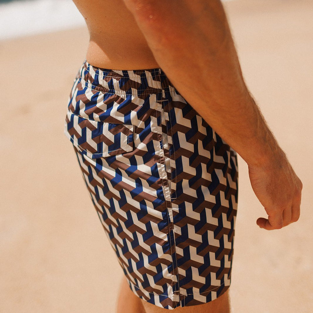 Cobalt Geo Swim Shorts