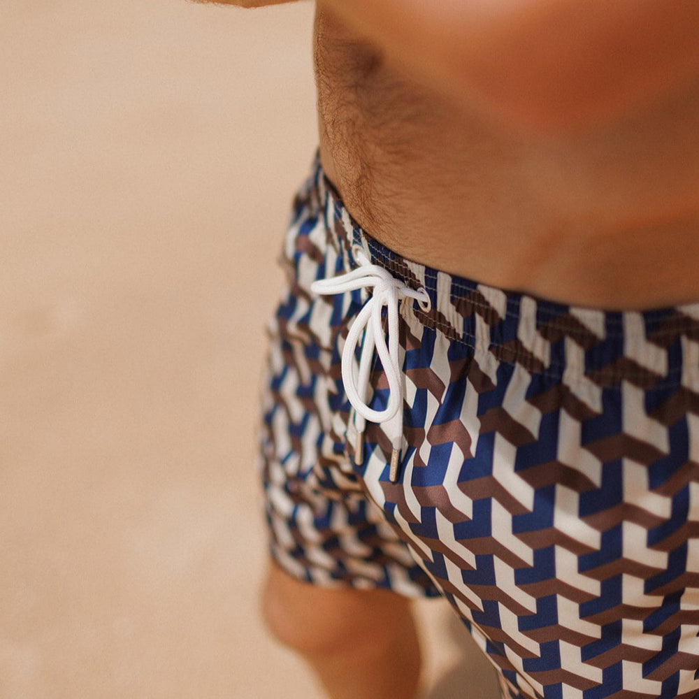 Cobalt Geo Swim Shorts